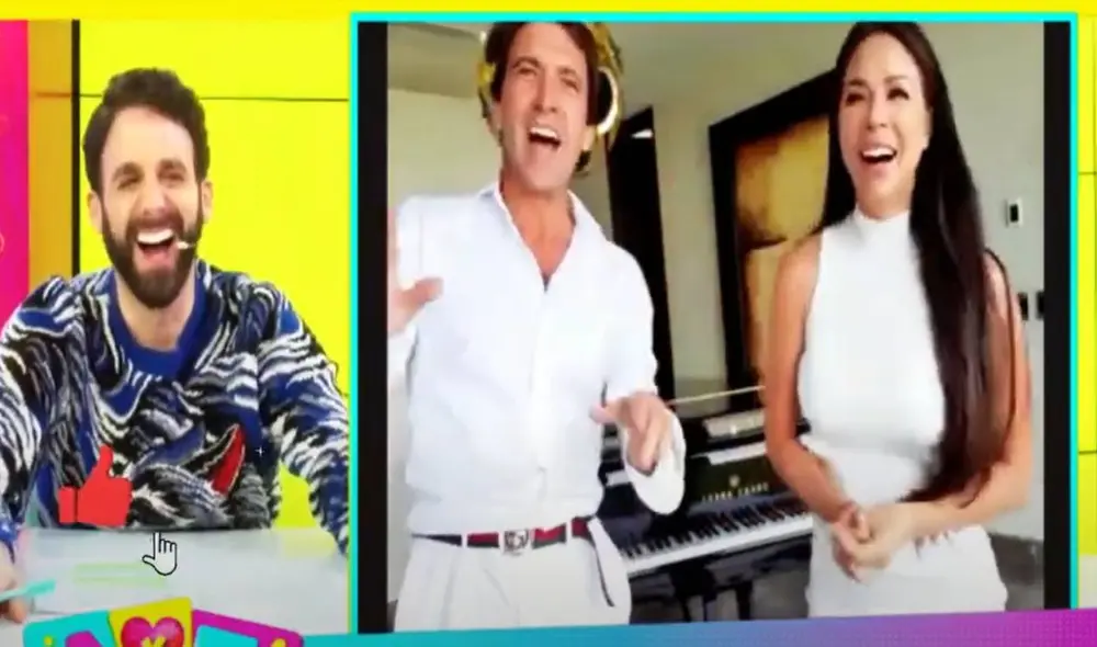 Antonio Pavón y Sheyla Rojas llevan una buena relación como padres. Foto: captura Willax Antonio Pavón y Sheyla Rojas llevan una buena relación como padres. Foto: captura Willax