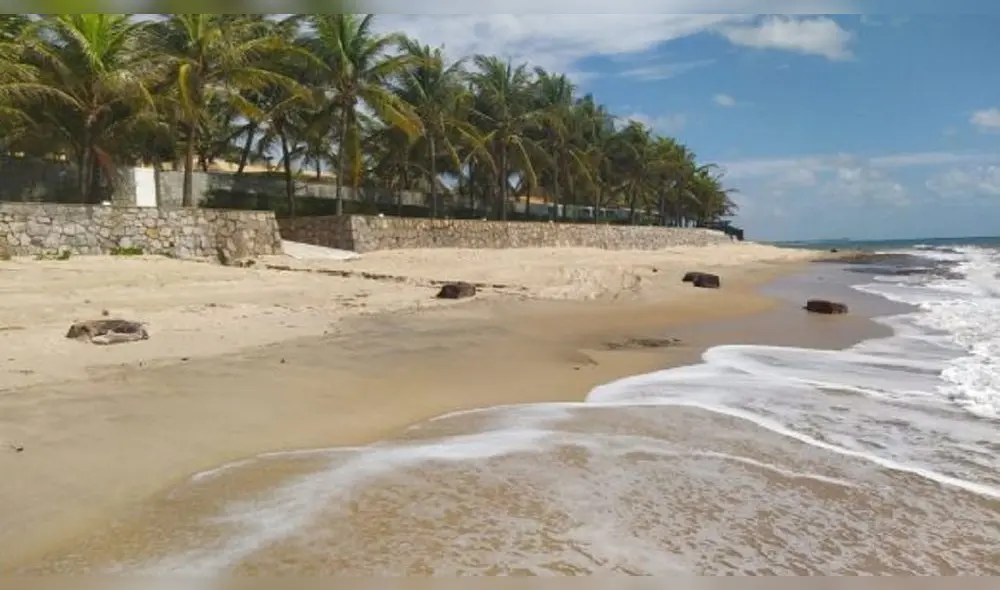 Cajas vistas en la playa de Pituba, en Coruripe, en la costa de Brasil.  Foto: Do Globo