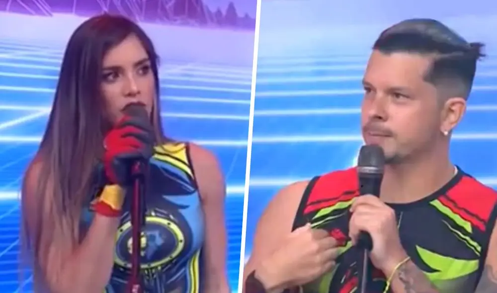 Korina Rivadeneira y Mario Hart protagonizaron un cruce de palabras en Esto es guerra. Foto: captura de América TV Korina Rivadeneira y Mario Hart protagonizaron un cruce de palabras en Esto es guerra. Foto: captura de América TV