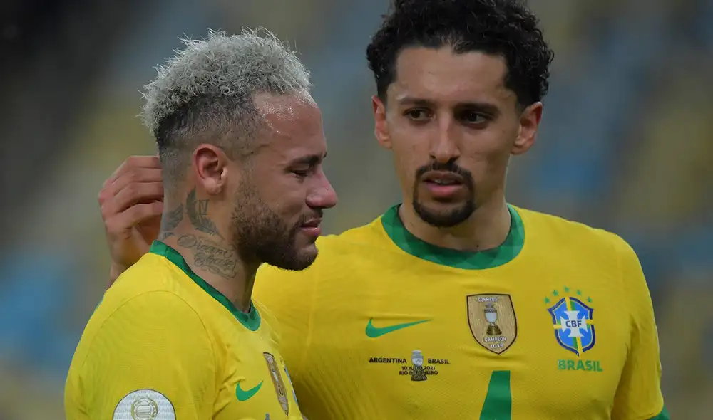 Neymar y Marquinhos jugaron la Copa América 2021 con Brasil. Foto: AFP Neymar y Marquinhos jugaron la Copa América 2021 con Brasil. Foto: AFP