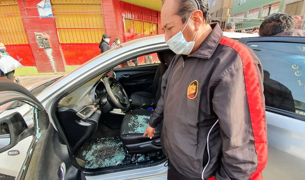 Conductor salió ileso luego de que impactaran once balas en su vehículo. Foto: María Pía Ponce/URPI-GLR