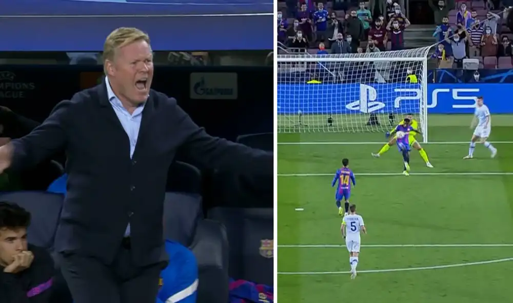 Ronald Koeman mandó al campo de juego a Ansu Fati en el segundo tiempo. Foto: captura/ESPN Ronald Koeman mandó al campo de juego a Ansu Fati en el segundo tiempo. Foto: captura/ESPN