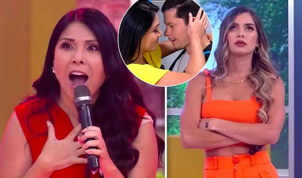 Tula Rodríguez quedó sorprendida por las palabras de Korina Rivadeneira, esposa de Mario Hart. Foto: composición captura América TV Tula Rodríguez quedó sorprendida por las palabras de Korina Rivadeneira, esposa de Mario Hart. Foto: composición captura América TV