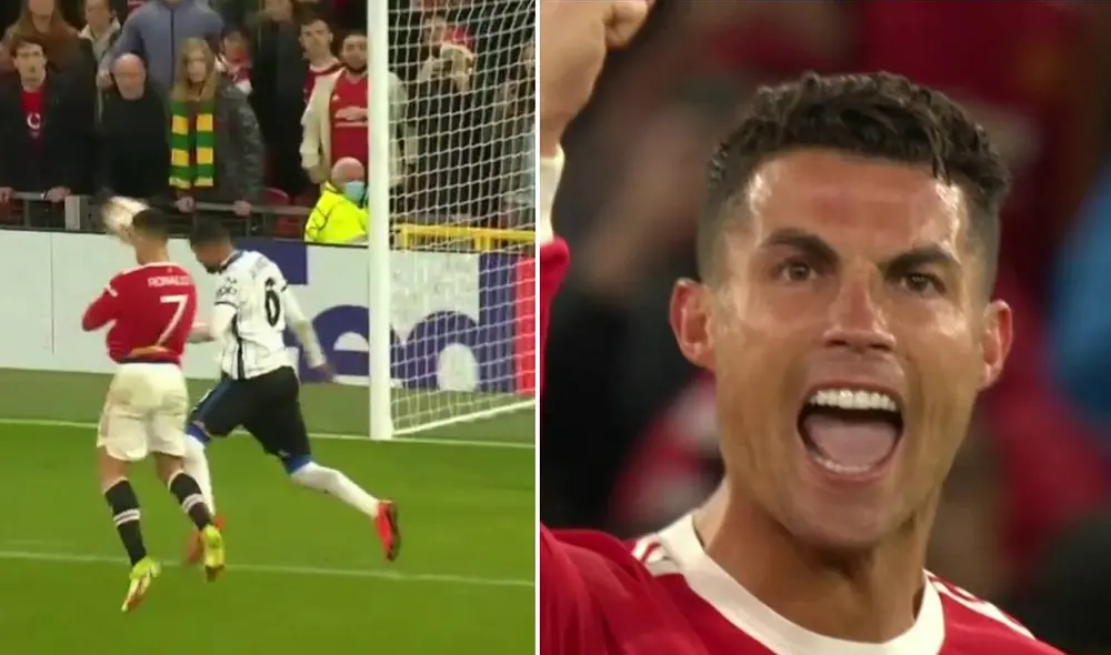 ¡Otra vez él! Cristiano Ronaldo apareció para anotar el tercero del Manchester United. Foto: composición captura ESPN ¡Otra vez él! Cristiano Ronaldo apareció para anotar el tercero del Manchester United. Foto: composición captura ESPN