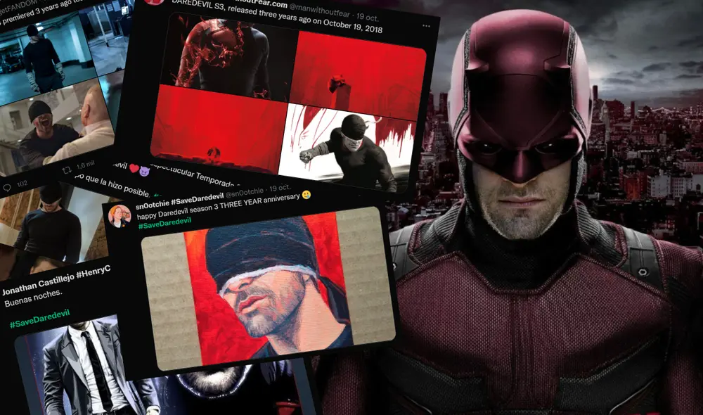 Los fanáticos quieren el regreso de Charlie Cox como Matt Murdock, alias Daredevil, en el UCM. Foto: composición/captura de Twitter