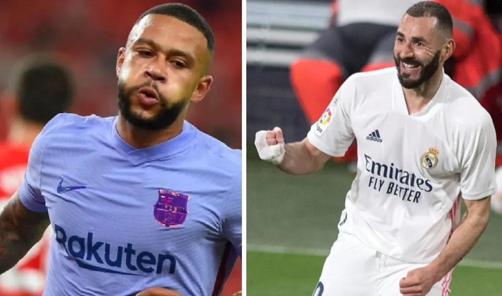 Memphis Depay y Karim Benzema protagonizarán un duelo aparte de goleadores. Foto: EFE