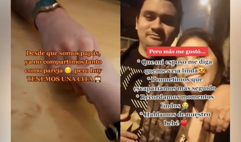 Los abuelos se hicieron cargo del bebé mientras los esposos tenían una cita después de mucho tiempo.