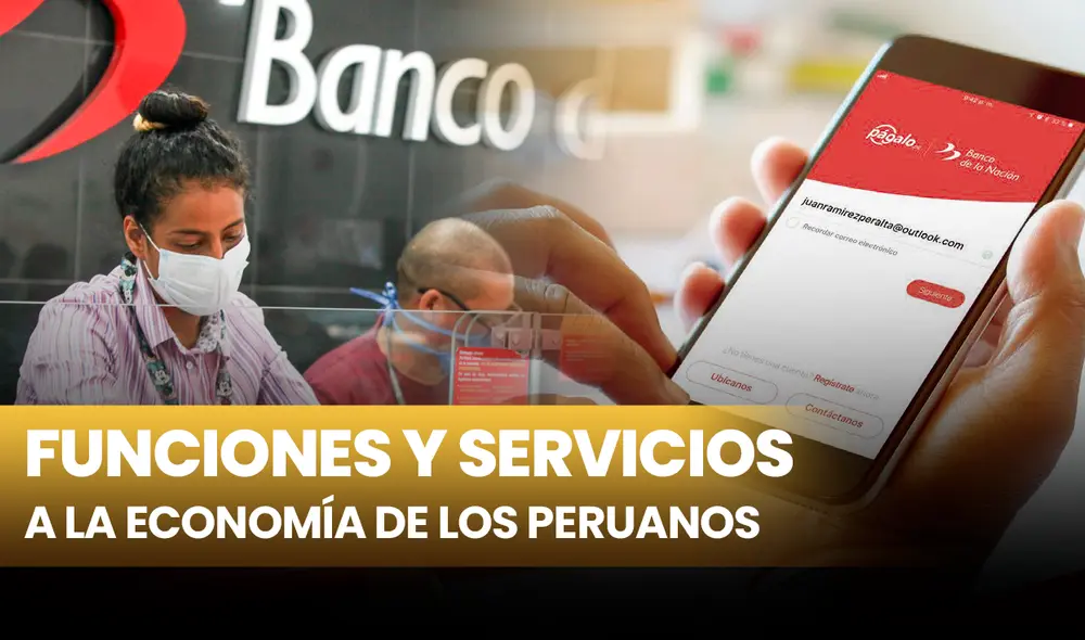 El Banco de la Nación recibe recursos y fondos que administran los organismos del Gobierno nacional, regional y local, y demás entidades del sector público nacional, como la recaudación de tributos y ejecución de pagos. Foto: composición Fabrizio Oviedo/La República/BN