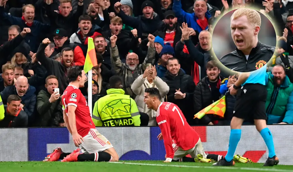 Paul Scholes llenó de elogios a Cristiano Ronaldo tras darle la victoria al Manchester United ante el Atalanta por Champions League. Foto: AFP