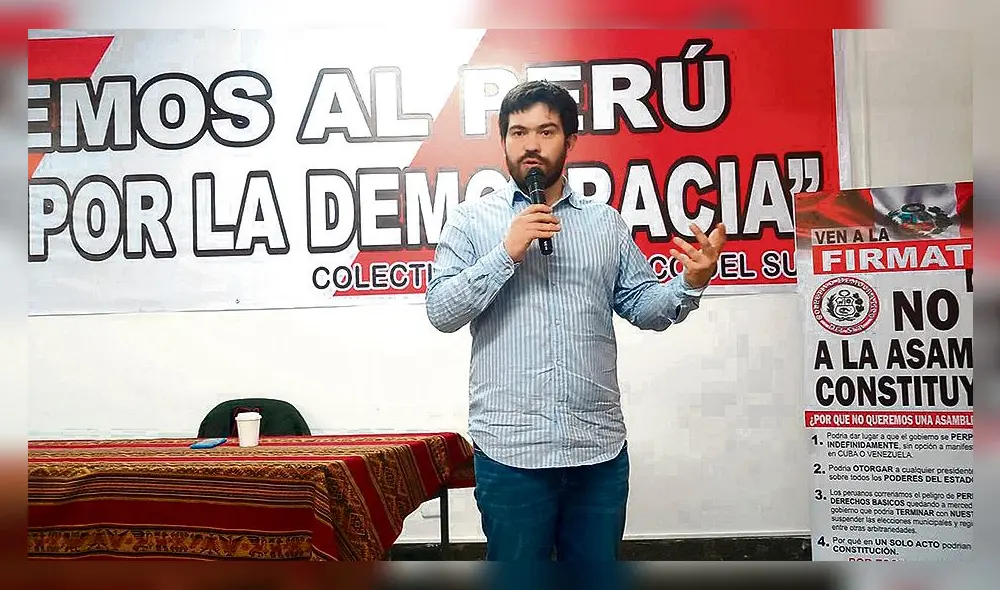 Controvertido. Lucas Ghersi visitó Cusco en campaña contra la Constituyente. Foto: La República Controvertido. Lucas Ghersi visitó Cusco en campaña contra la Constituyente. Foto: La República