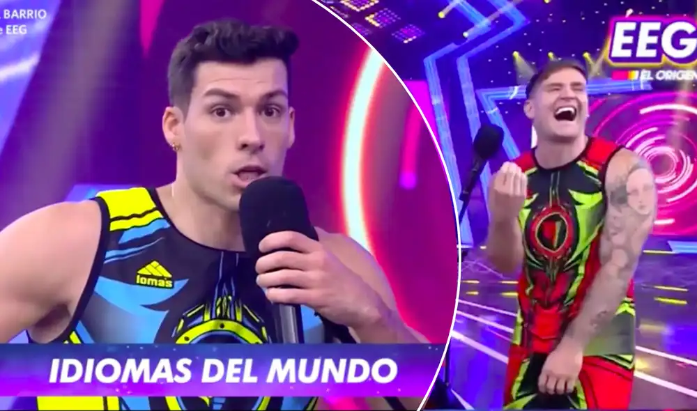 Patricio Parodi se encontraba participando en uno de los juegos de Esto s guerra y debía mencionar idiomas del mundo. Foto: captura América TV