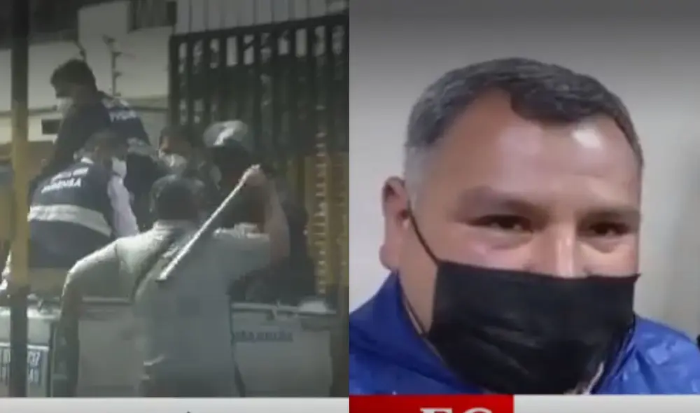 El sujeto que atacó a los efectivos fue detenido horas después por agentes del Grupo Terna. Foto: capturas de América TV