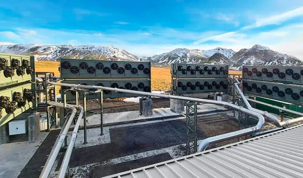 El objetivo de Orca es eliminar de la atmósfera tantos gases de efecto invernadero para alcanzar las emisiones netas cero. Foto: CNN