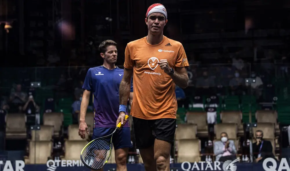 Diego Elías clasificó a las semifinales del Qatar Classic 2021. Fuente: @PSAWorldTour