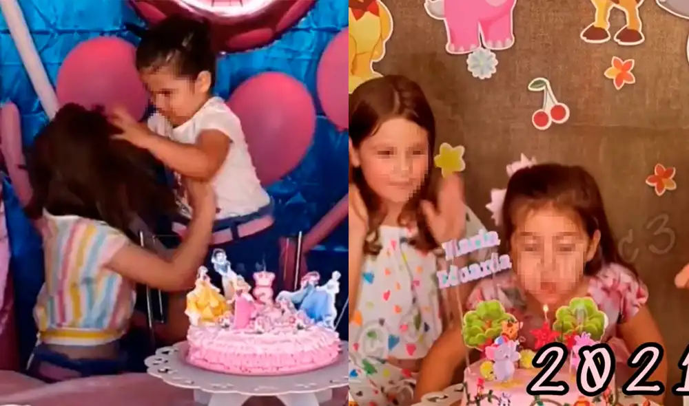 Esta vez, María pudo apagar sus velas en su cumpleaños número cuatro. Foto: captura de Facebook. Esta vez, María pudo apagar sus velas en su cumpleaños número cuatro. Foto: captura de Facebook.