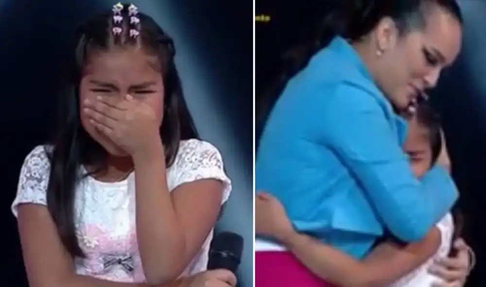 Daniela Darcourt se acercó a consolar a la participante. Foto: captura Latina Daniela Darcourt se acercó a consolar a la participante. Foto: captura Latina