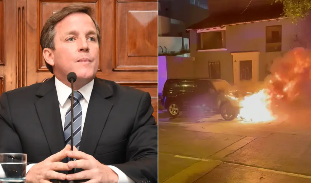 Vehículo de Francis Allison, exalcalde de Magdalena, fue incendiado por vándalos. Foto: composición LR / Archivo La República / difusión