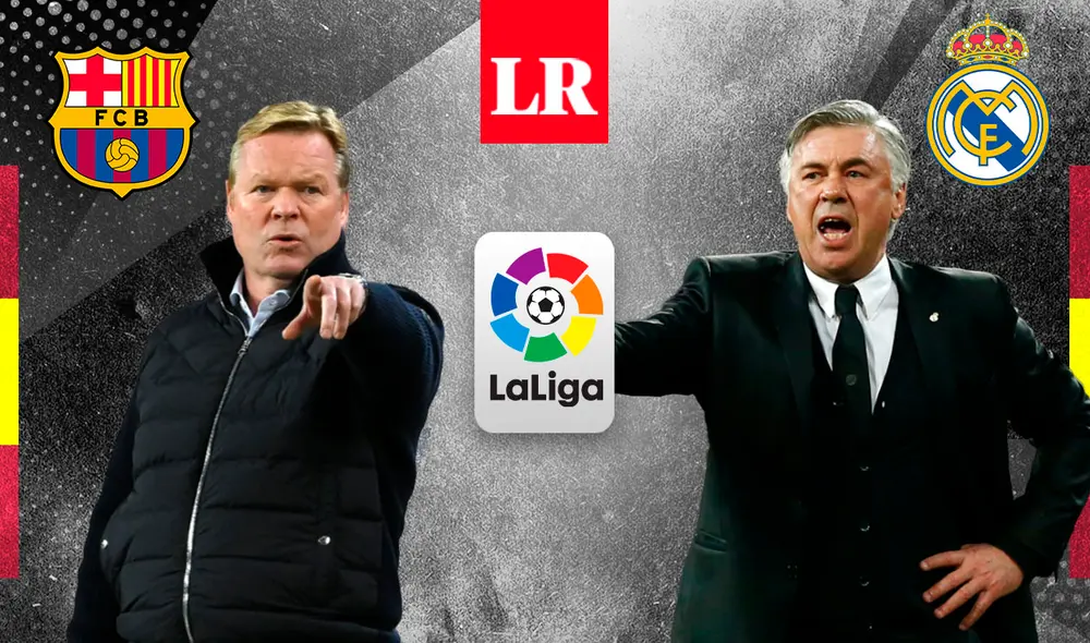 FC Barcelona vs. Real Madrid: el otro duelo entre Ronald Koeman y Carlo Ancelotti. Foto: composición GLR