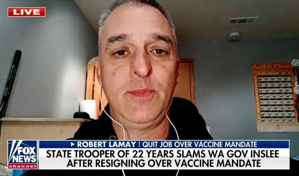 Robert Lamay es cristiano y mantiene su postura en contra de la vacuna anti-COVID-19, pese a los estudios que comprueban su seguridad en Estados Unidos. Foto: captura de Fox News Robert Lamay es cristiano y mantiene su postura en contra de la vacuna anti-COVID-19, pese a los estudios que comprueban su seguridad en Estados Unidos. Foto: captura de Fox News