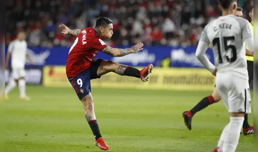 Ezequiel Ávila puso el 1-0 a los 44 minutos. Foto: twitter Osasuna