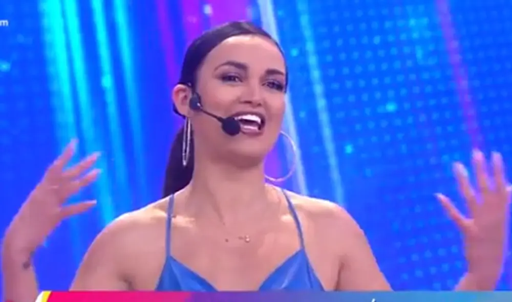 Angie Arizaga hablo de su 'embarazo' ficticio en el programa En boca de todos. Foto: captura EBDT / América TV