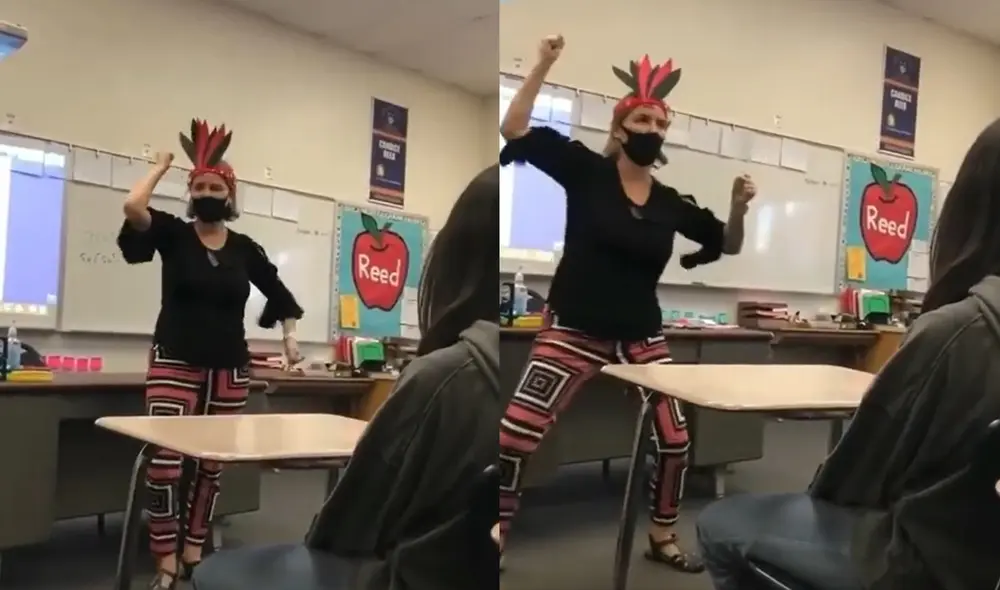 El Distrito Escolar Unificado de Riverside ha señalado que ese tipo de comportamientos constituye una representación ofensiva de las culturas y costumbres de los nativos americanos. Foto: @KayaJones/Twitter El Distrito Escolar Unificado de Riverside ha señalado que ese tipo de comportamientos constituye una representación ofensiva de las culturas y costumbres de los nativos americanos. Foto: @KayaJones/Twitter