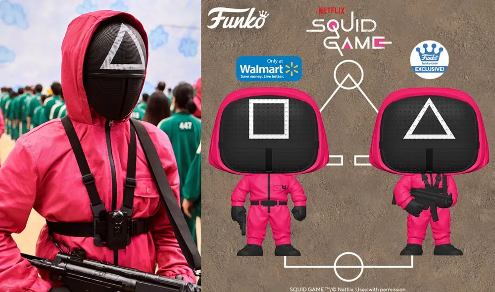 Funko libera las figuras coleccionables de Squid game. Foto: composición/Netflix/Walmart