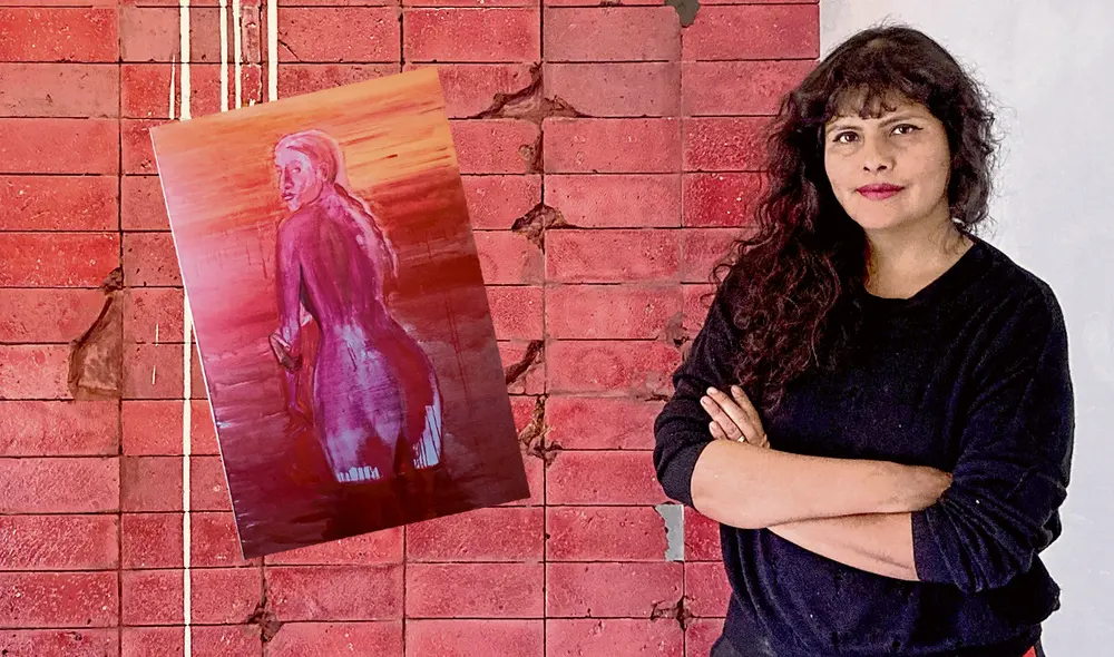 Heroína. Óleo. Micaela Bastidas está lavándose las heridas. Foto: Ari Gonzales / composición LR Heroína. Óleo. Micaela Bastidas está lavándose las heridas. Foto: Ari Gonzales / composición LR