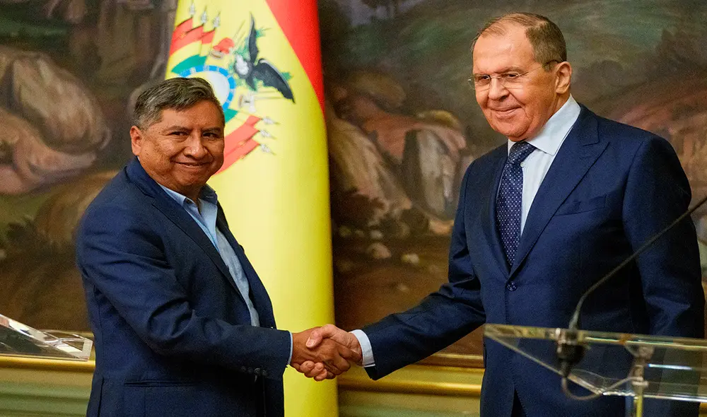 El ministro de Asuntos Exteriores de Bolivia, Rogelio Mayta, se reunió esta semana en Moscú con su homólogo ruso, Serguéi Lavrov. Foto: EFE El ministro de Asuntos Exteriores de Bolivia, Rogelio Mayta, se reunió esta semana en Moscú con su homólogo ruso, Serguéi Lavrov. Foto: EFE