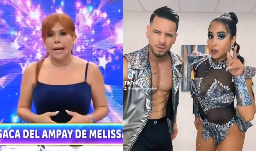 Melissa Paredes y su bailarín Anthony Aranda se convirtieron en los protagonistas del nuevo ampay de Magaly TV, la firme. Foto: composición/ ATV/ Tiktok Melissa Paredes y su bailarín Anthony Aranda se convirtieron en los protagonistas del nuevo ampay de Magaly TV, la firme. Foto: composición/ ATV/ Tiktok