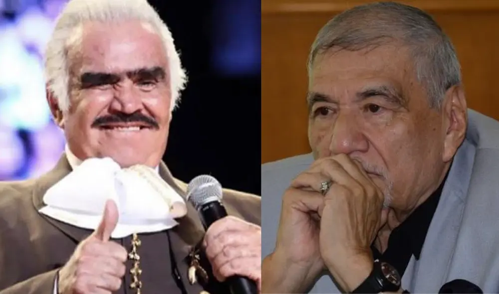 “Adiós a mi compositor predilecto”, le dijo el cantante a Martín Urieta.  Foto: Composición LR/ Instagram @_vicentefdez / Soldemexico.com