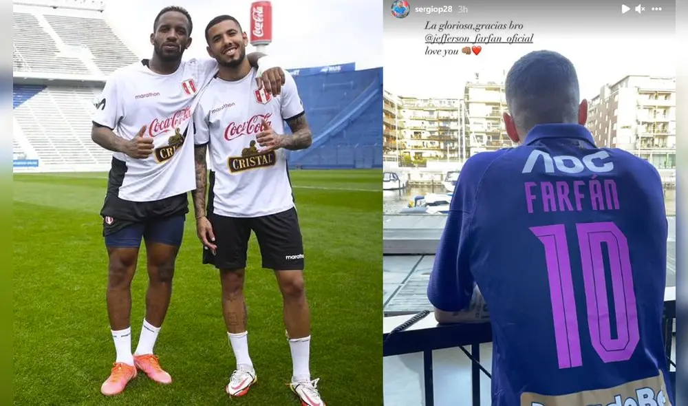 Sergio Peña y Jefferson Farfán jugaron en las divisiones inferiores de Alianza Lima. Fotos: Instagram Sergio Peña
