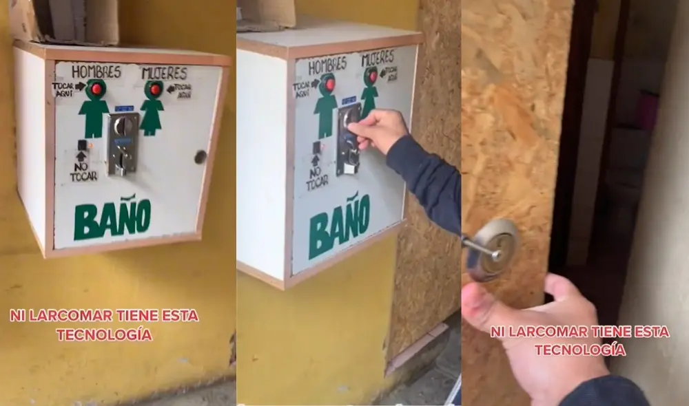 Según los usuarios, este baño se encuentra ubicado en el mercado "Los Olivos". Foto: captura de TikTok