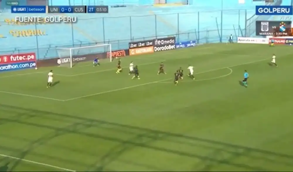Luis Urruti anotó el 1-0 para la ‘U’. Foto: captura GolPerú.