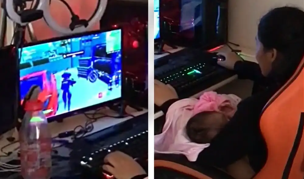 La joven madre fue alagada por los cientos de usuarios que vieron la gran habilidad que posee. Foto: captura de TikTok