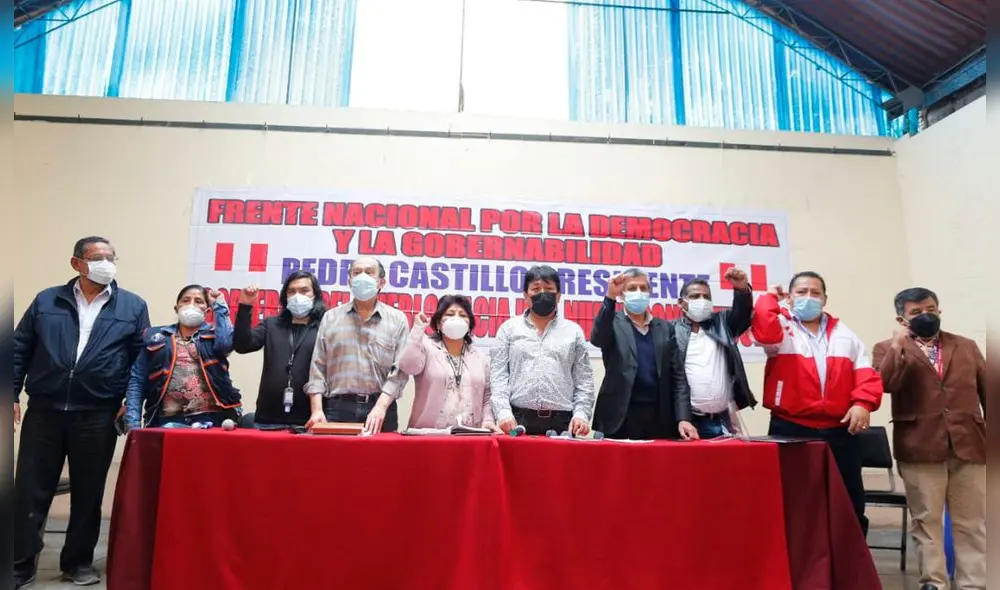 Frente Nacional por la Democracia y la Gobernabilidad anuncia movilización nacional el dia lunes 25 de Octubre. Foto: Carlos Felix / La Republica Frente Nacional por la Democracia y la Gobernabilidad anuncia movilización nacional el dia lunes 25 de Octubre. Foto: Carlos Felix / La Republica