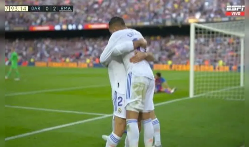 Lucas Vázquez marcó el segundo a los 93 minutos del juego. Foto: captura ESPN Lucas Vázquez marcó el segundo a los 93 minutos del juego. Foto: captura ESPN