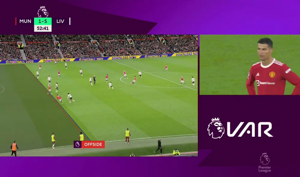 Cristiano Ronaldo sufre una paliza histórica con Manchester United. Foto: captura de ESPN