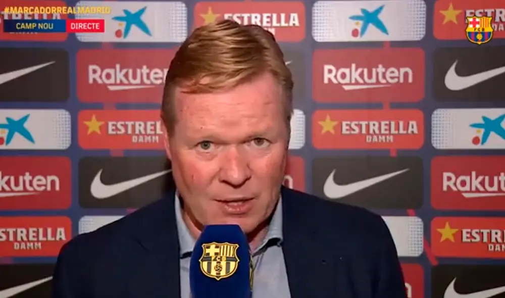 Ronald Koeman declaró tras la derrota en el clásico español. Fuente: captura @FCBarcelona_es