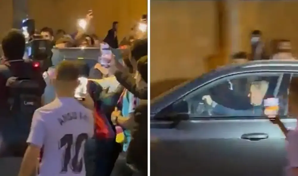 Ronald Koeman a la salida del Camp Nou. Foto: captura ESPN.