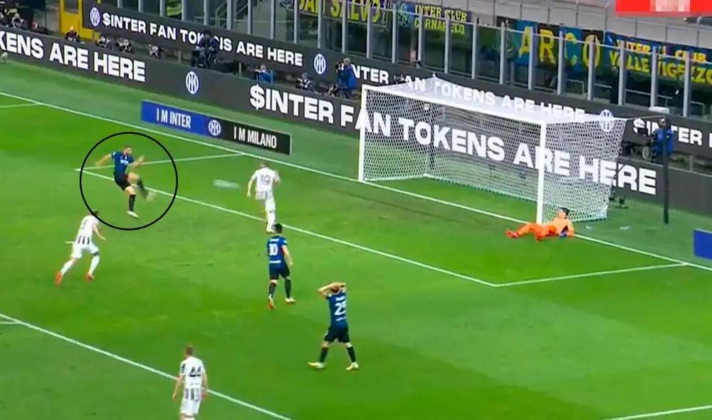 Edin Dzeko lleva ocho goles anotados esta temporada con el Inter. Foto: captura de ESPN