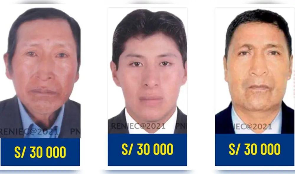 Ministerio del Interior ofrece recompensas por sujetos buscados de la región Puno. Foto: Los más buscados