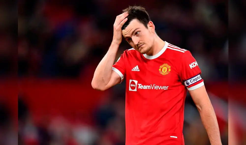 Harry Maguire jugó todo el partido ante el Liverpool. Foto: EFE.