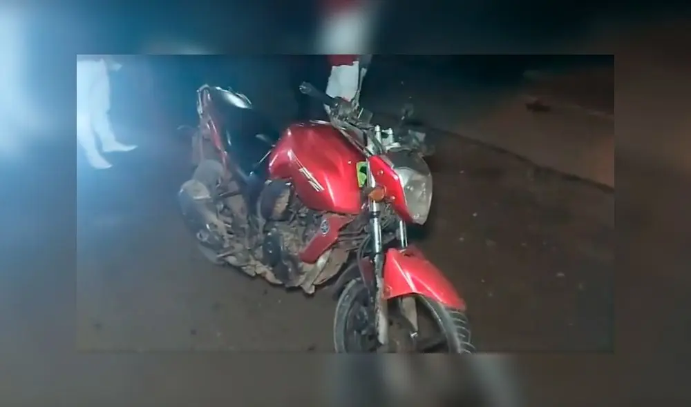 Motocicleta fue conducida a la comisaría de Víctor Raúl para las investigaciones. Foto: captura video radio Ke Buena Virú