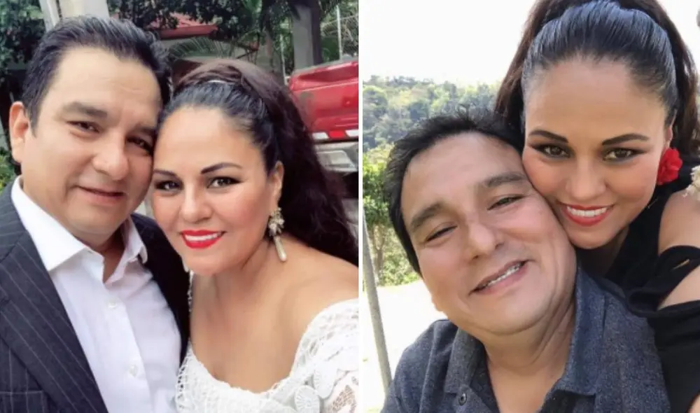 Dina Páucar luce feliz al lado de su pareja. Foto: Dina Páucar/Facebook