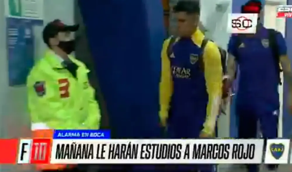Marcos Rojo fue titular en la derrota de Boca ante Vélez por la Liga Profesional Argentina. Foto: captura ESPN Marcos Rojo fue titular en la derrota de Boca ante Vélez por la Liga Profesional Argentina. Foto: captura ESPN