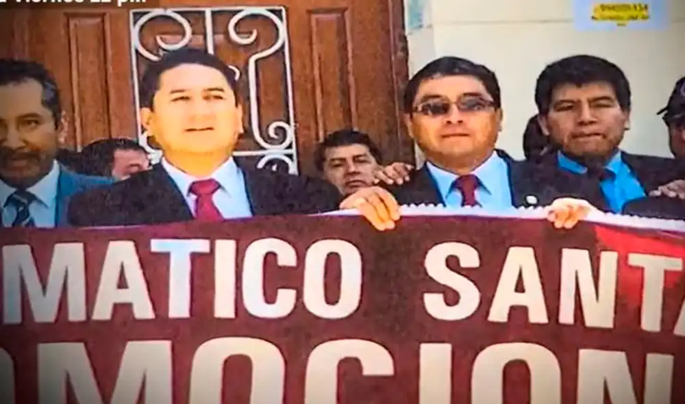 Vladimir Cerrón y superior PNP Ricardo Romero son parte de la promoción de 1987 del colegio Santa Isabel. Foto: captura Latina