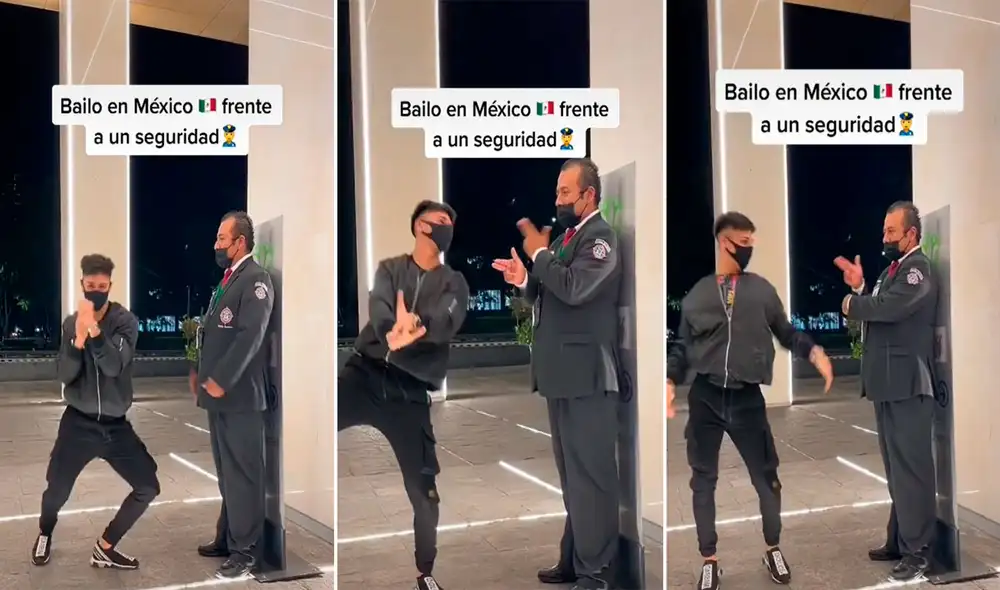Lejos de enojarse por la acción del muchacho, el señor comenzó a imitar algunos de sus movimientos y juntos protagonizaron una peculiar escena que ya se ha vuelto viral. Foto: captura de TikTok Lejos de enojarse por la acción del muchacho, el señor comenzó a imitar algunos de sus movimientos y juntos protagonizaron una peculiar escena que ya se ha vuelto viral. Foto: captura de TikTok