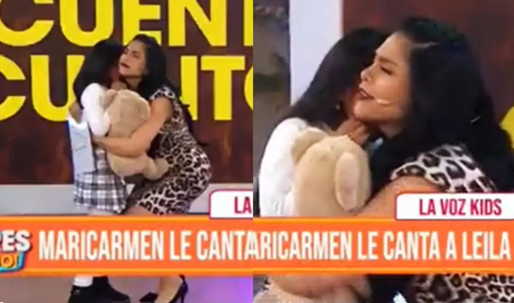 Maricarmen Marín se declara fan de niña participante de La voz kids. Foto: captura de Latina