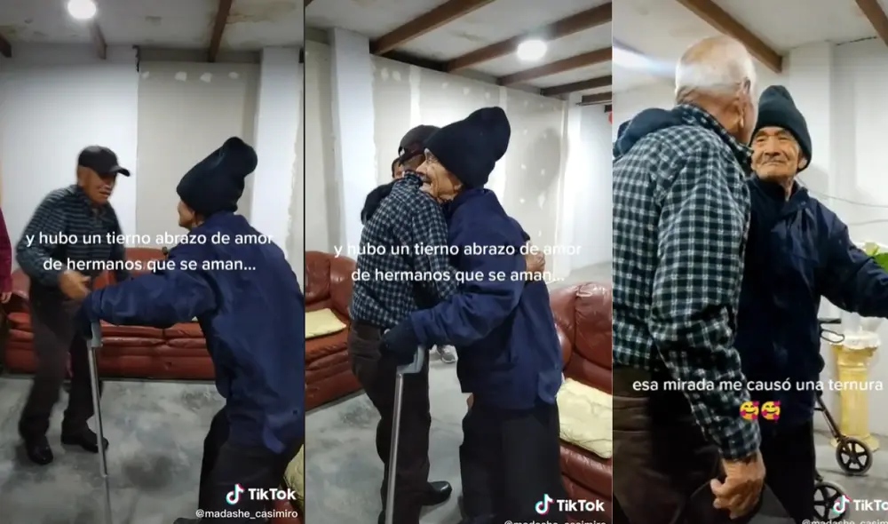 Los hermanos compartieron un agradable momentos juntos mientras conversaban sobre su encuentro. Foto: captura de TikTok